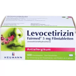 LEVOCETIRIZIN Fairmed 5 mg comprimés pelliculés, 100 pc