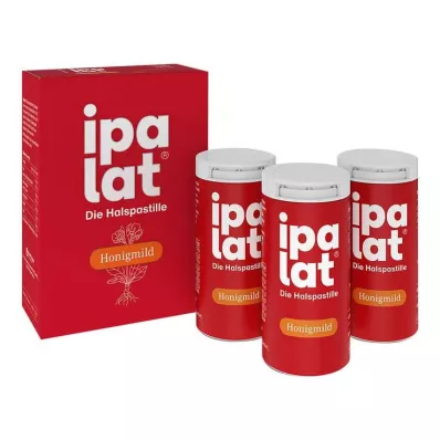 Pastilles pour la gorge Ipalat, miel doux sans menthol, sans sucre, 120 pièces Pastilles pour la gorge Ipalat, miel doux sans menthol, sans sucre, 120 pièces