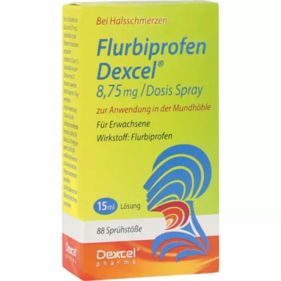 FLURBIPROFEN Dexcel 8,75 mg/dose.spray cavité buccale, 15 ml