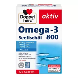 DOPPELHERZ Gélules dhuile de poisson de mer oméga-3 800 active, 120 gélules