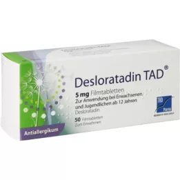 DESLORATADIN TAD 5 mg Comprimés pelliculés, 50 pc