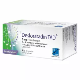 DESLORATADIN TAD 5 mg Comprimés pelliculés, 100 pcs