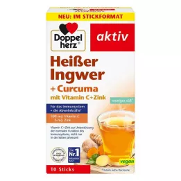 DOPPELHERZ Sachet de gingembre chaud + curcuma, 10 pcs
