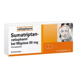 SUMATRIPTAN-ratiopharm contre la migraine 50 mg Comprimés pelliculés, 2 pces