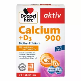 DOPPELHERZ Comprimés de Calcium 900+D3, 30 comprimés