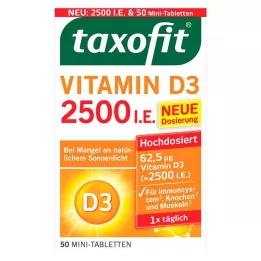 TAXOFIT Comprimés de vitamine D3 2500 I.U., 50 pc