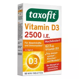 TAXOFIT Comprimés de vitamine D3 2500 I.U., 50 pc