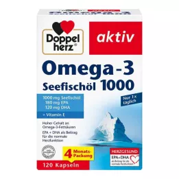 DOPPELHERZ Huile de poisson de mer oméga-3 1000 gélules, 120 pc