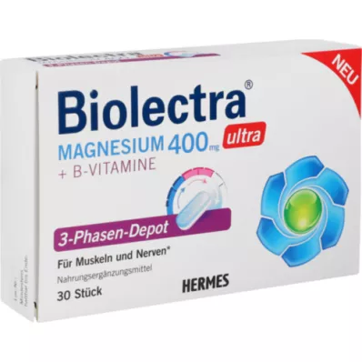 BIOLECTRA Magnésium 400 mg ultra Dépôt triphasé, 30 pc