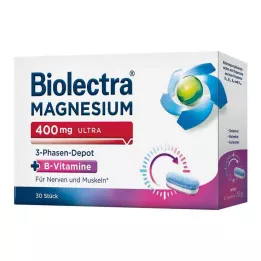BIOLECTRA Magnésium 400 mg ultra Dépôt triphasé, 30 pc