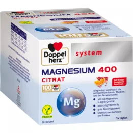 DOPPELHERZ Magnésium 400 Citrate system granulés, 60 pc