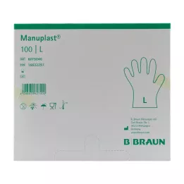 MANUPLAST Gants jetables PE Taille L, 100 pces