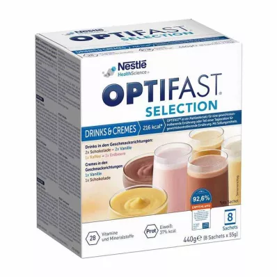 OPTIFAST Boissons de sélection &amp; Crèmes en poudre, 8X55 g