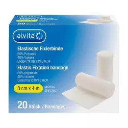 ALVITA Bande de fixation élastique 8 cmx4 m, 20 pces