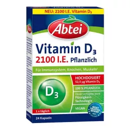 ABTEI Gélules de vitamine D3 2100 I.U. végétale, 24 gélules