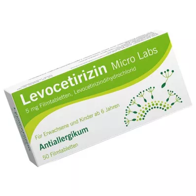 Lévocétirizine Micro Labs 5 mg comprimés pelliculés, 50 pc