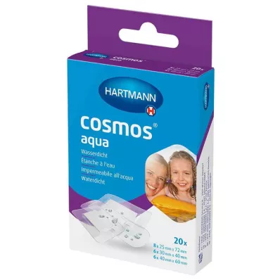 COSMOS aqua pansements adhésifs 3 tailles, 20 pces