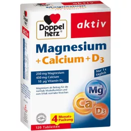 DOPPELHERZ Comprimés de Magnésium+Calcium+D3, 120 comprimés