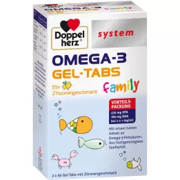 DOPPELHERZ Tablettes de gel oméga-3 système familial, 120 pc