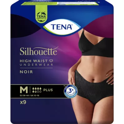 TENA SILHOUETTE plus M noir, 9 pces