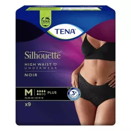 TENA SILHOUETTE plus M noir, 9 pces