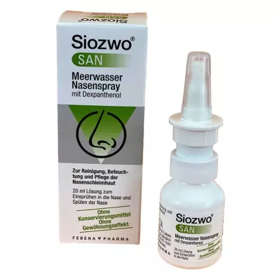 Spray nasal à leau de mer Siozwo San avec dexpanthénol, 20 ml