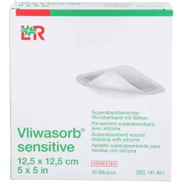 VLIWASORB Pansement sensitif 12,5x12,5 cm superabsorbant, 10 pces