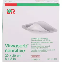 VLIWASORB Pansement sensitive 20x20 cm superabsorbant, 10 pces