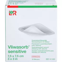 VLIWASORB Pansement sensitif 7,5x7,5 cm superabsorbant, 10 pces