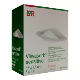 VLIWASORB Pansement sensitif 7,5x7,5 cm superabsorbant, 10 pces