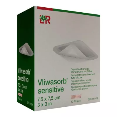 Vliwasorb sensible 7,5x7,5 cm superabsorb.Wundv., 10 pc