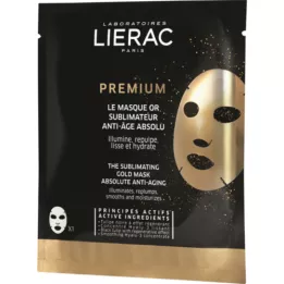 LIERAC Masque perfecteur premium en tissu doré, 1X20 ml