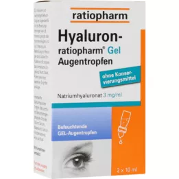 HYALURON-RATIOPHARM Gouttes oculaires en gel, 2X10 ml