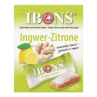 IBONS Boîte de bonbons à mâcher au gingembre et au citron, 60 g