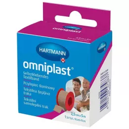 OMNIPLAST Pansement de fixation textile 2,5 cmx5 m OTC, 1 pc
