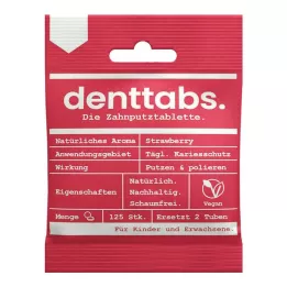 DENTTABS Kids Strawberry sans fluor, 125 pces