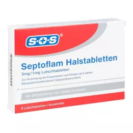 SEPTOFLAM Pastilles pour la gorge, 8 pcs