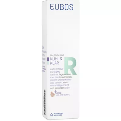 EUBOS KÜHL &amp; KLAR Anti-rougeurs CC Crème LSF 50, 30 ml