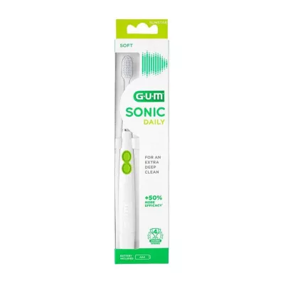 GUM Brosse à dents sonique Sonic Daily blanche, 1 pc GUM Brosse à dents sonique Sonic Daily blanche, 1 pc