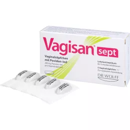 VAGISAN sept suppositoires vaginaux à la povidone iodée, 5 pces