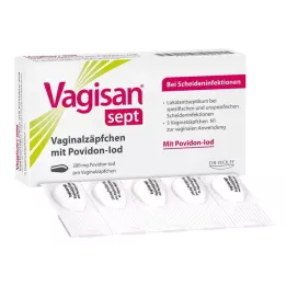VAGISAN sept suppositoires vaginaux à la povidone iodée, 5 pces