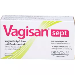 VAGISAN sept suppositoires vaginaux à la povidone iodée, 10 pces