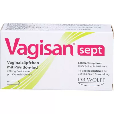 VAGISAN sept suppositoires vaginaux à la povidone iodée, 10 pces