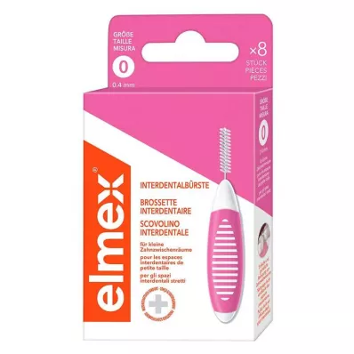 ELMEX Brosses interdentaires ISO Gr.0 0,4 mm rose, 8 pces