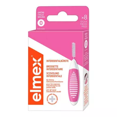 ELMEX Brosses interdentaires ISO Gr.0 0,4 mm rose, 8 pces