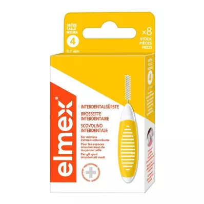 ELMEX Brosses interdentaires ISO Gr.4 0,7 mm jaune, 8 pces