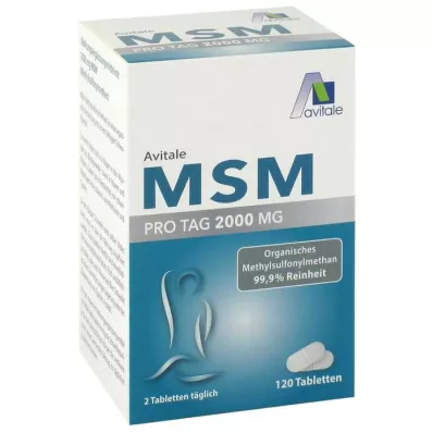 MSM 2000 mg comprimés, 120 pcs MSM 2000 mg comprimés, 120 pcs