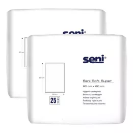 Sous-couche de protection de lit Seni® Soft Super 90x60 cm, 2x25 pièces