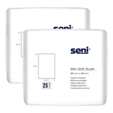 Sous-couche de protection de lit Seni® Soft Super 90x60 cm, 2x25 pièces