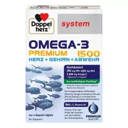 DOPPELHERZ Gélules Oméga-3 Premium 1500 système, 60 gélules